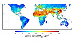 نقشه آلودگی هوا